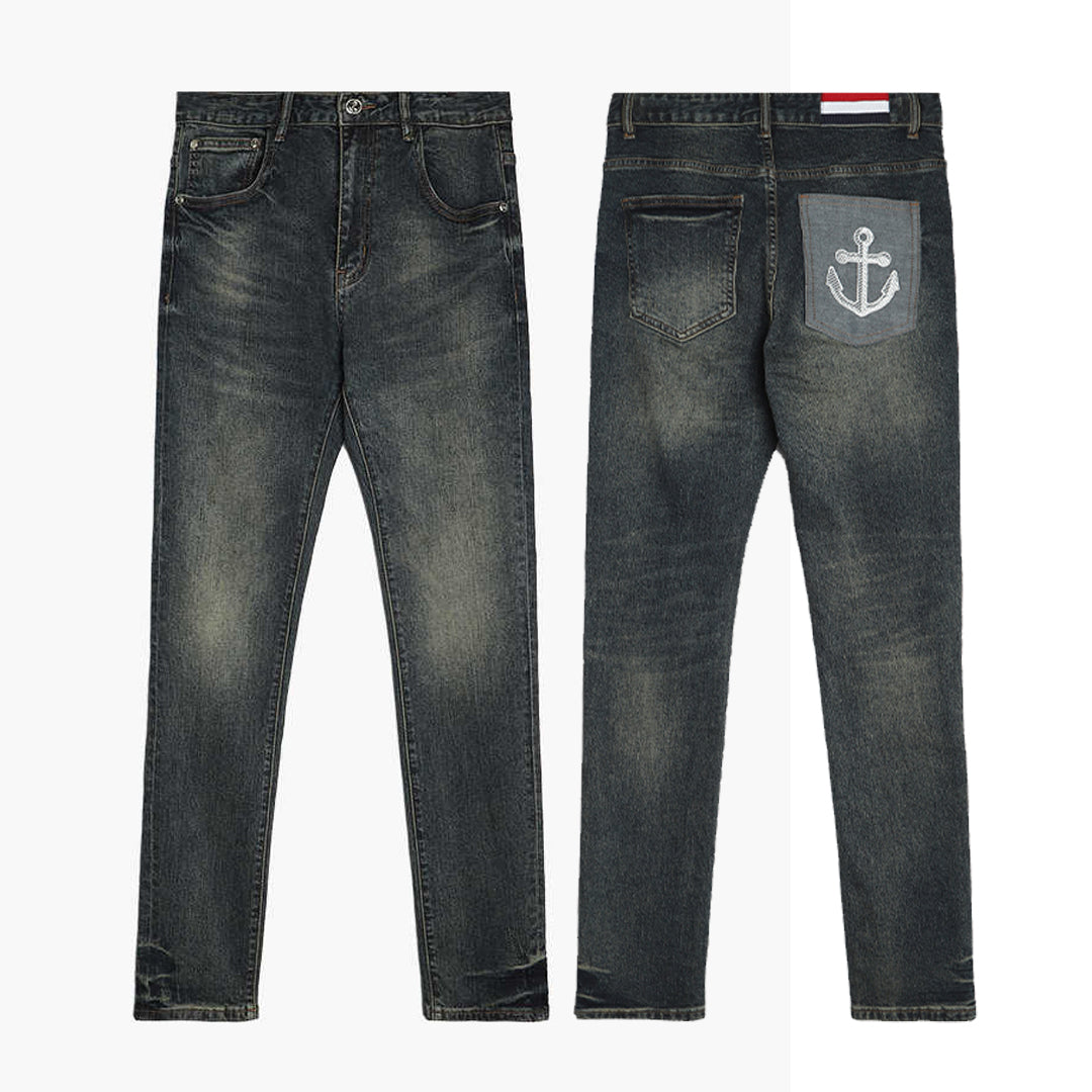Thom Browne  Embroidered Denim Jeans