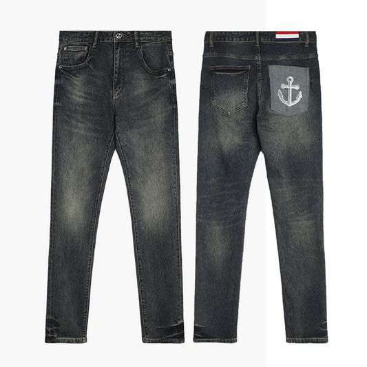 Thom Browne  Embroidered Denim Jeans