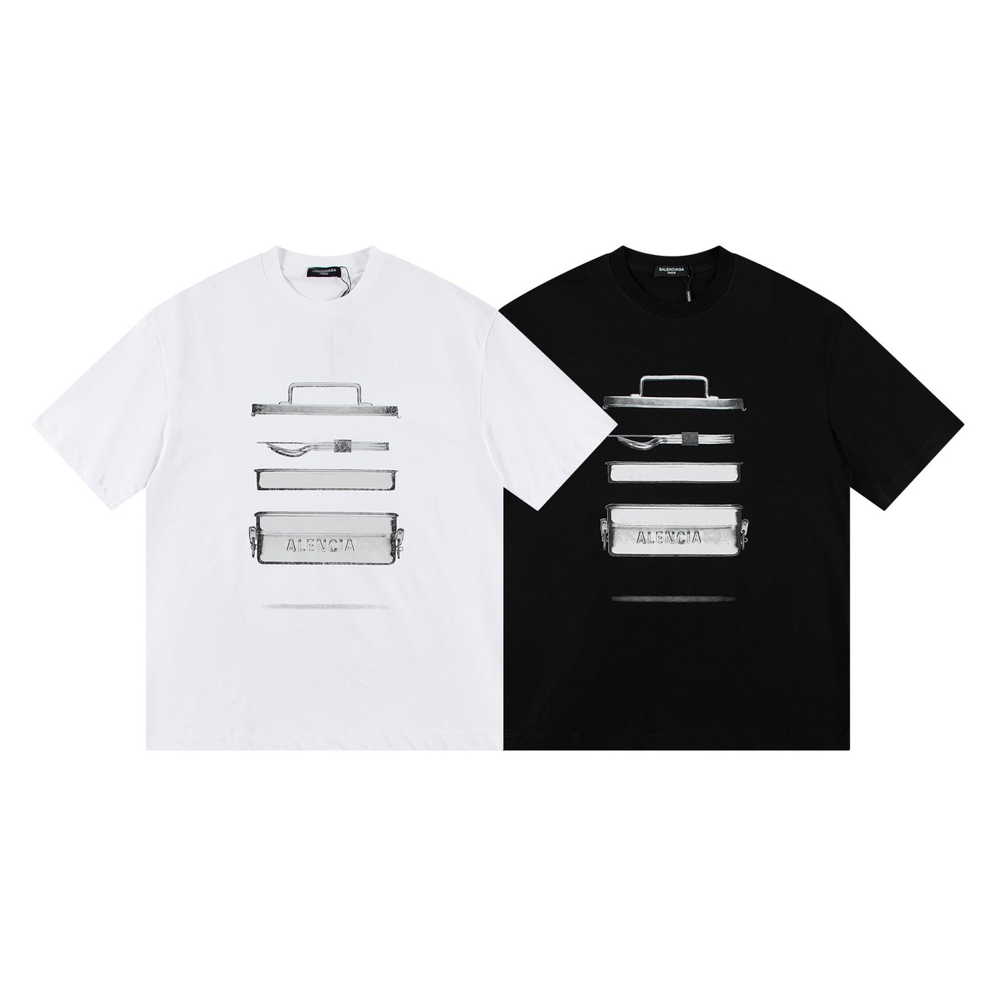 Balenciaga Printed Couples' Style T-shirt