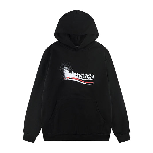 Balenciaga Loose Fit Print Hoodie