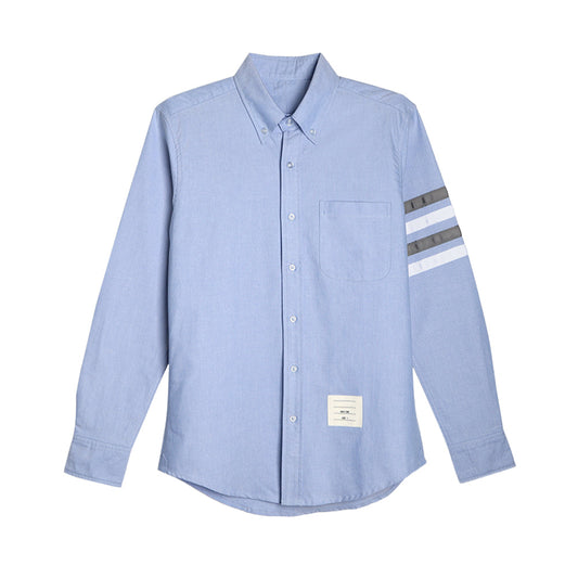 Thom Browne Spring Summer Men's White Shirt with Webbing Cuffs