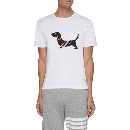 Puppy Embroidered Cotton T-Shirt