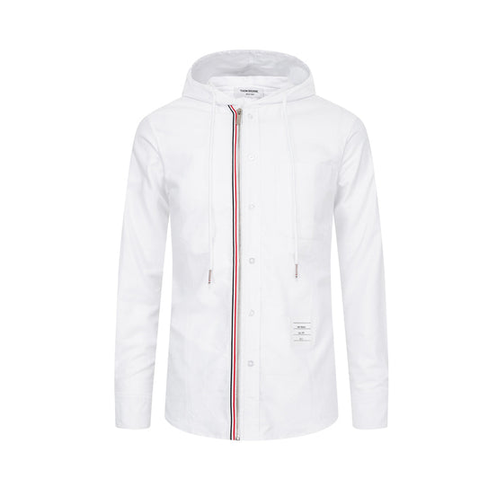 Thom Browne Men's Hooded Cotton Shirt