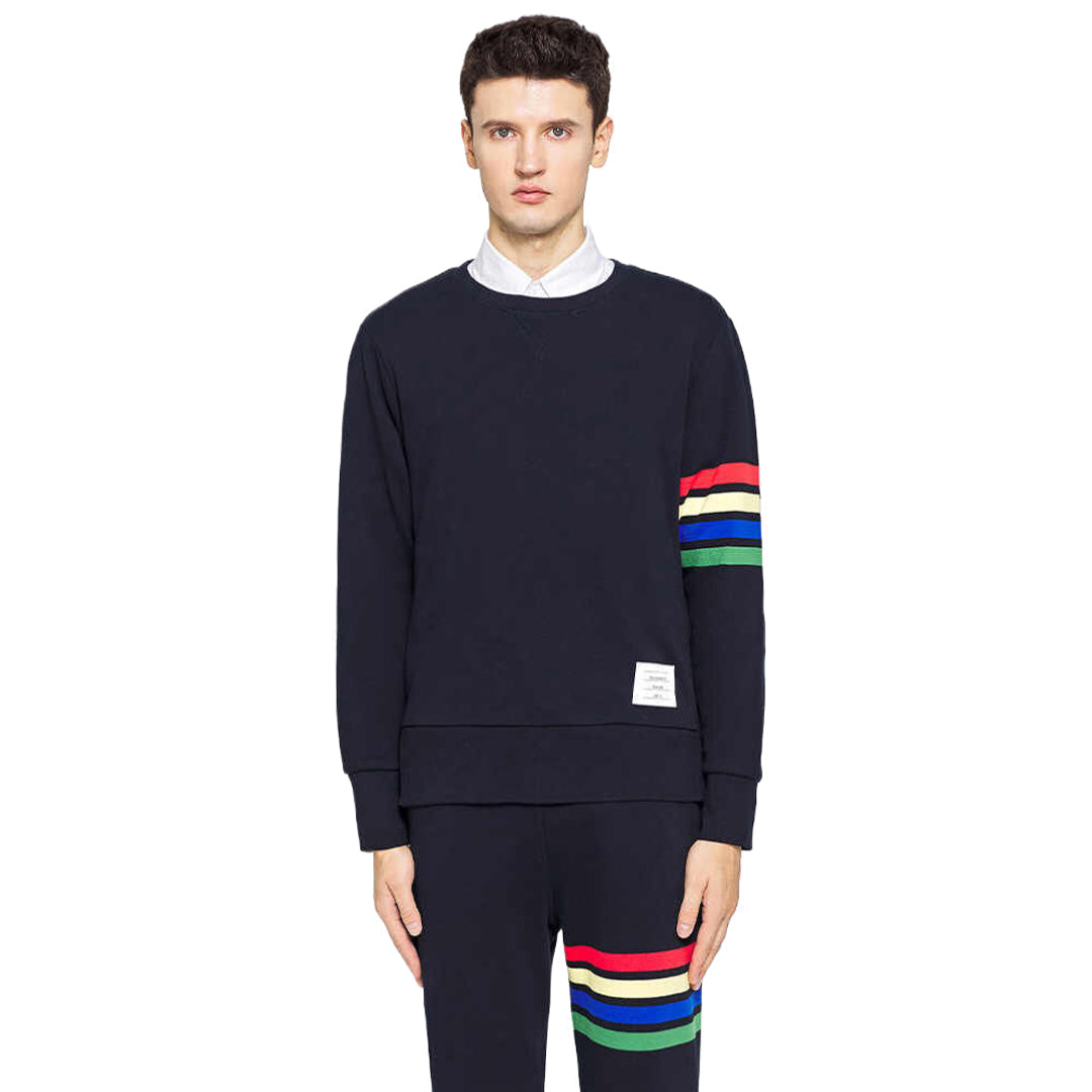 Thom Browne Rainbow Four-Stripe Hoodie