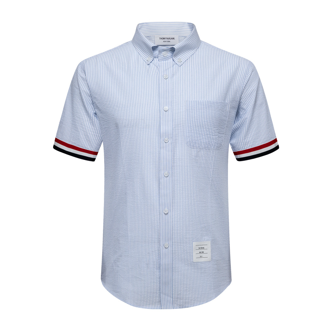 Thom Browne  Spring Summer Men's Short Sleeve Cotton Shirt