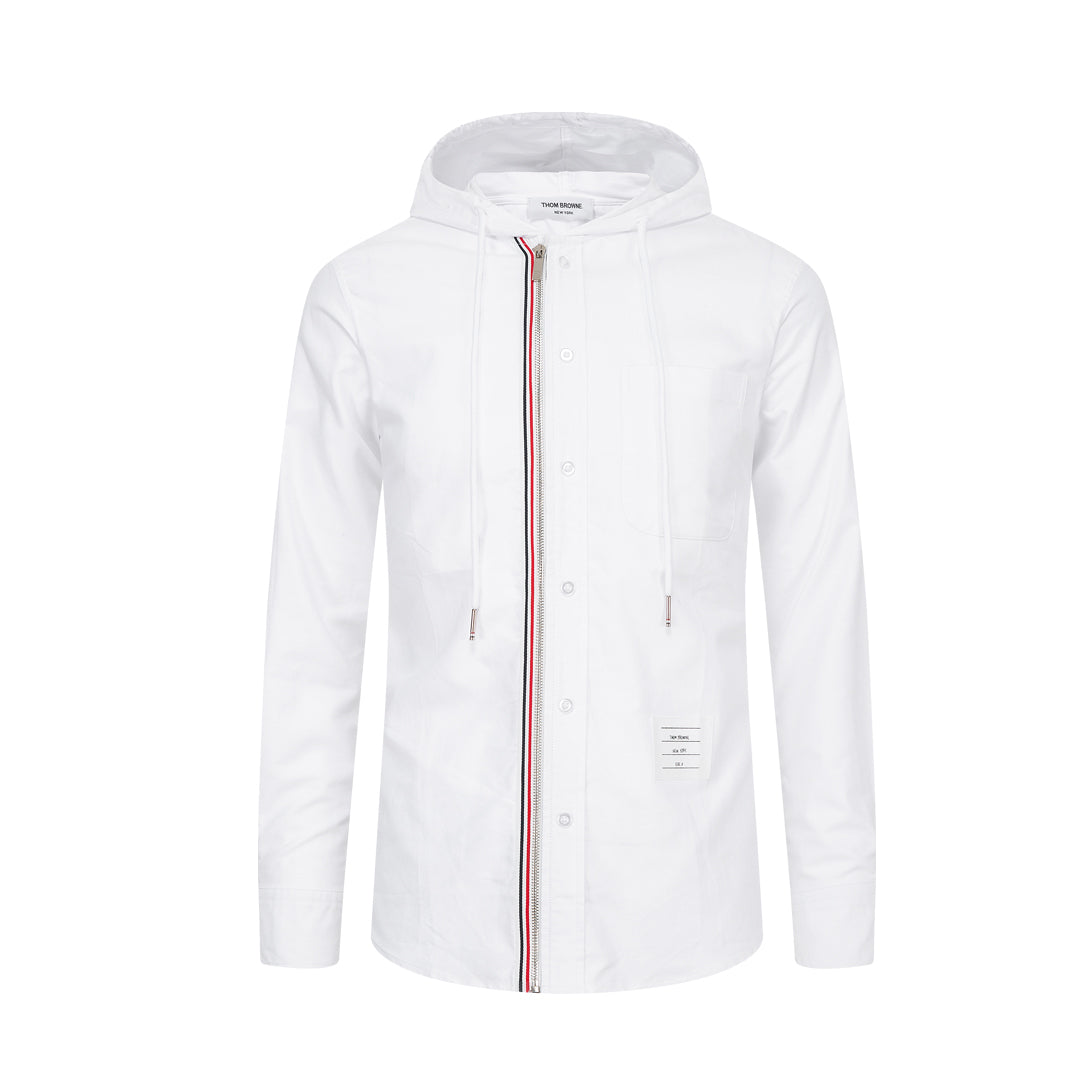 Thom Browne Men's Hooded Cotton Shirt