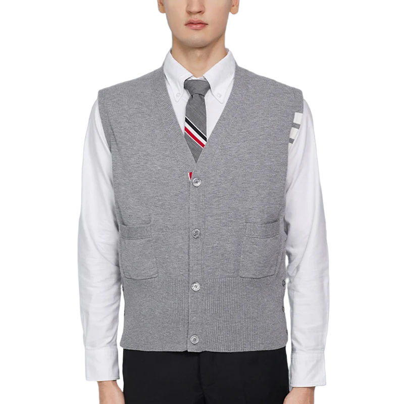 Thom Browne 2025SS Colorblock Four-Bar Stripe Sweater