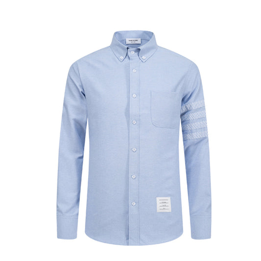THOM 2025 Spring Summer Men's 4-Bar Stripe Cotton Shirt