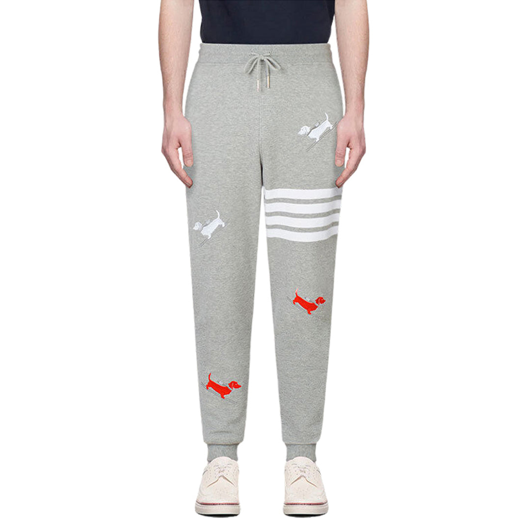 Thom Browne  Dog Print Cotton Sweatpants