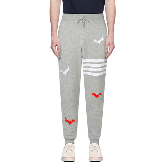 Thom Browne  Dog Print Cotton Sweatpants