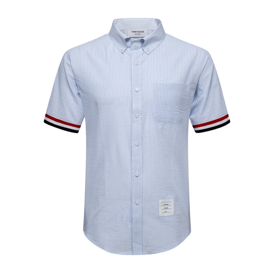 Thom Browne  Spring Summer Men's Short Sleeve Cotton Shirt