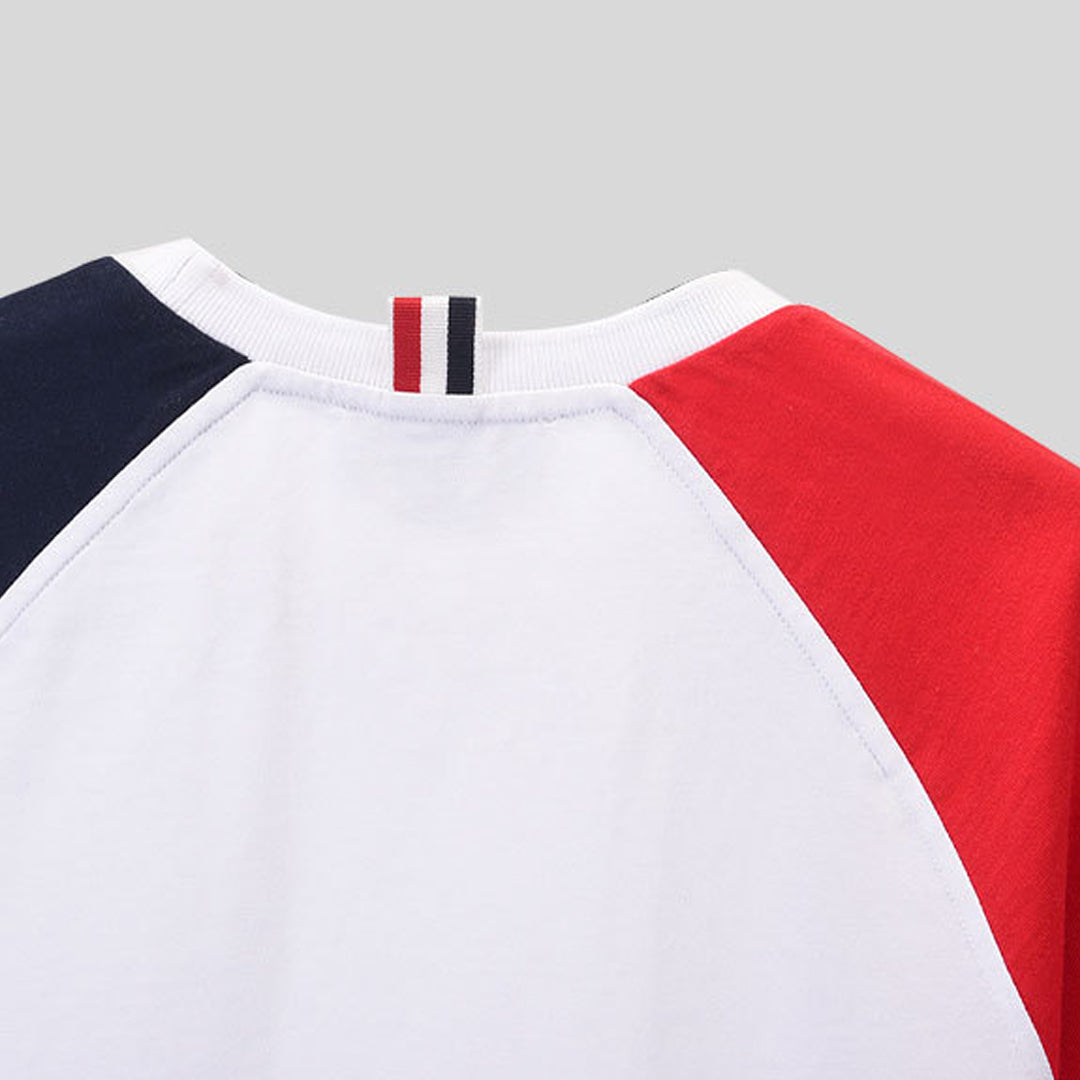 Thom Browne Men's Colorblock Patchwork T-Shirt