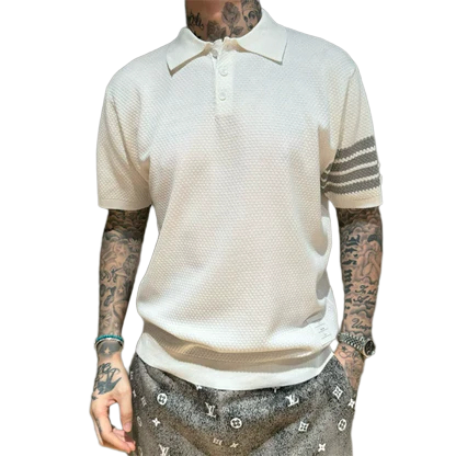 Classic Four-Bar Stripe Polo Tee