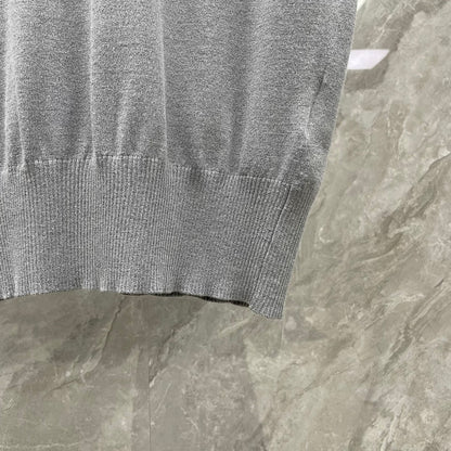 Four-Bar Knitted Polo Shirt