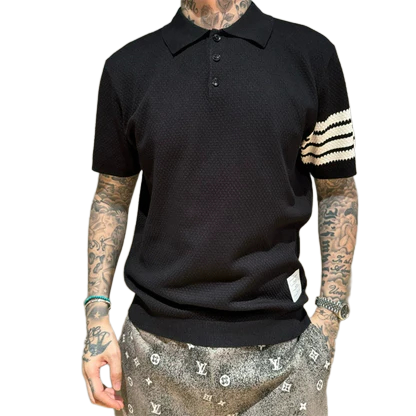 Classic Four-Bar Stripe Polo Tee