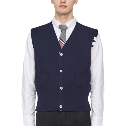 Thom Browne 2025SS Colorblock Four-Bar Stripe Sweater