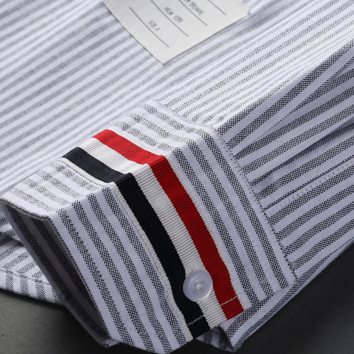 Thom Browne  Spring Summer Men's Striped Long Sleeve Shirt