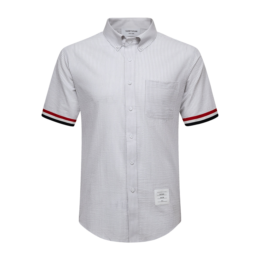 Thom Browne  Spring Summer Men's Short Sleeve Cotton Shirt