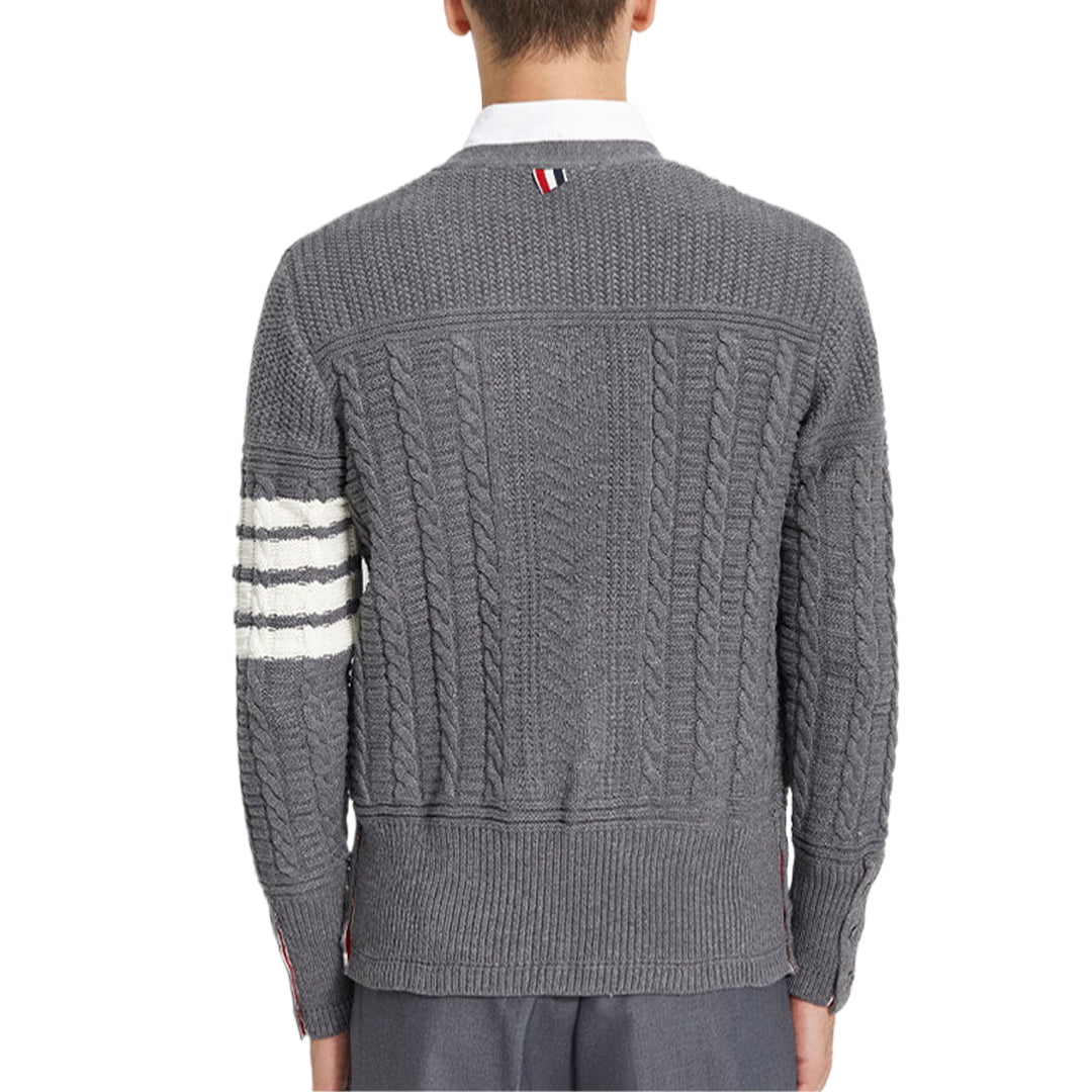 Thom Browne 2025 Spring Summer Slim Fit V-Neck Cardigan Sweater