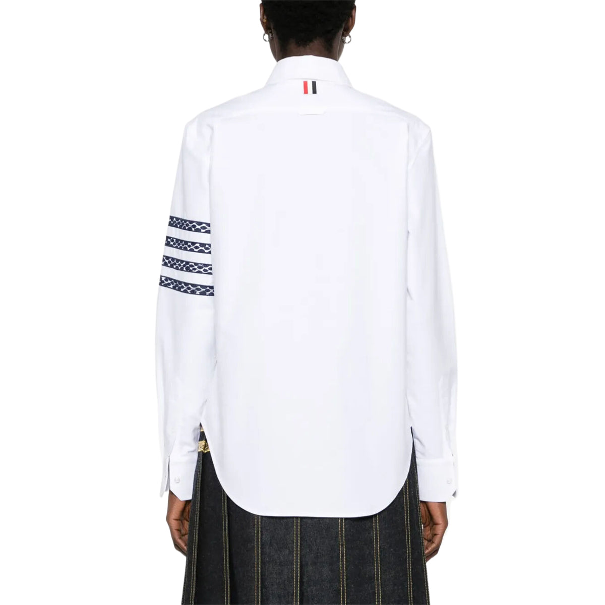 Thom Browne Snake Embroidered Denim Shirt