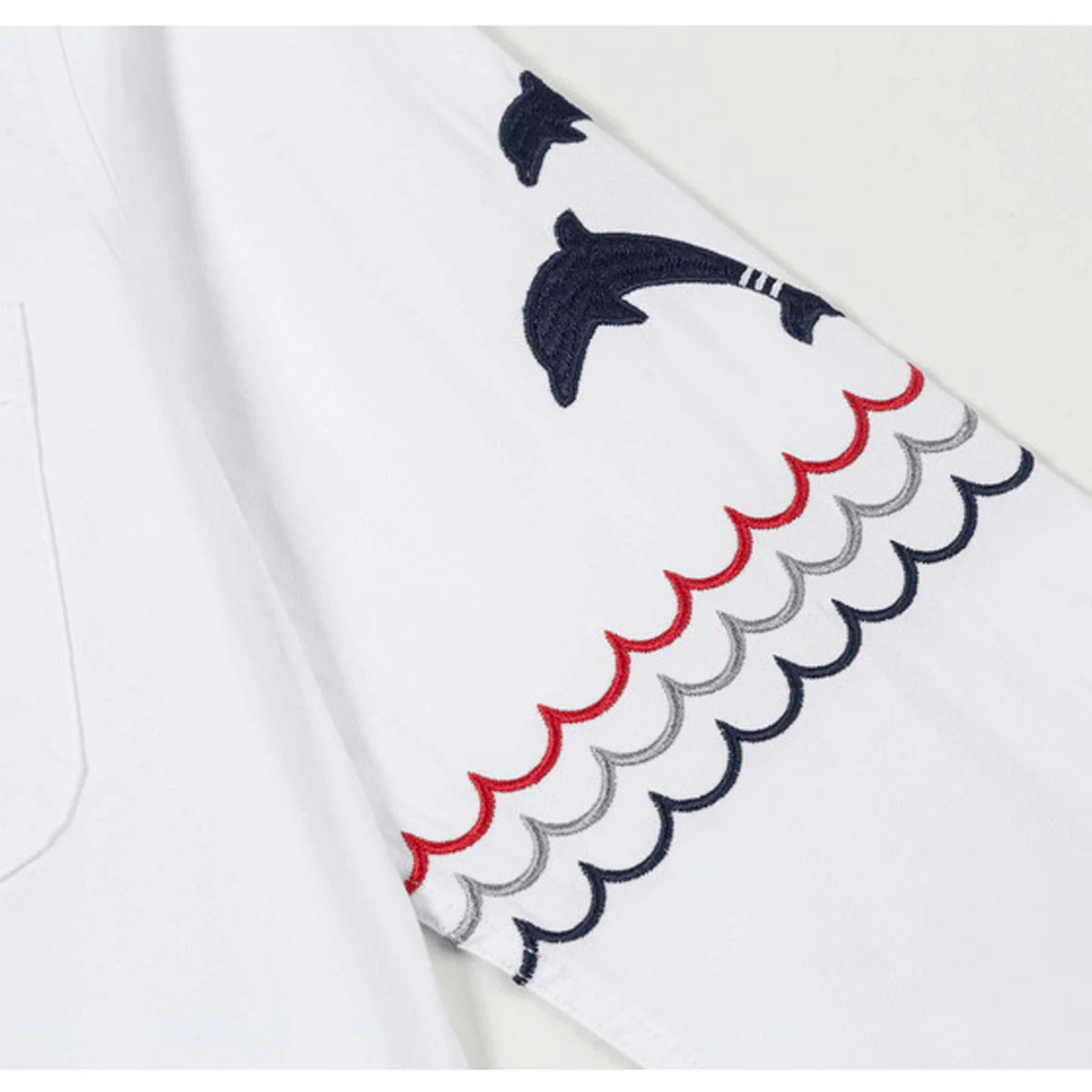Thom Browne Spring Summer Men's Embroidered Cotton Shirt