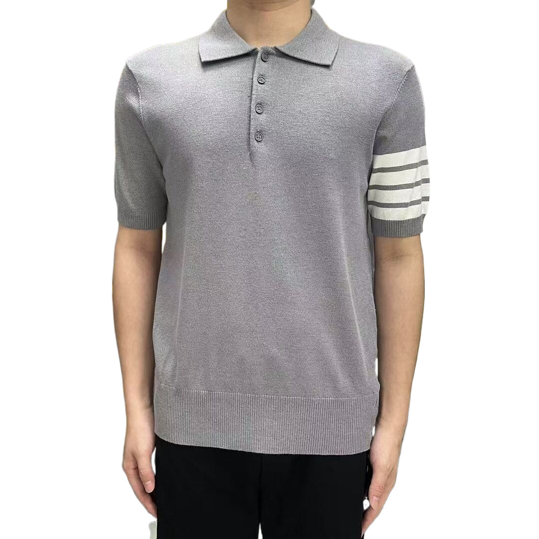 Thom Browne Sailboat Embroidered Cotton Polo Shirt