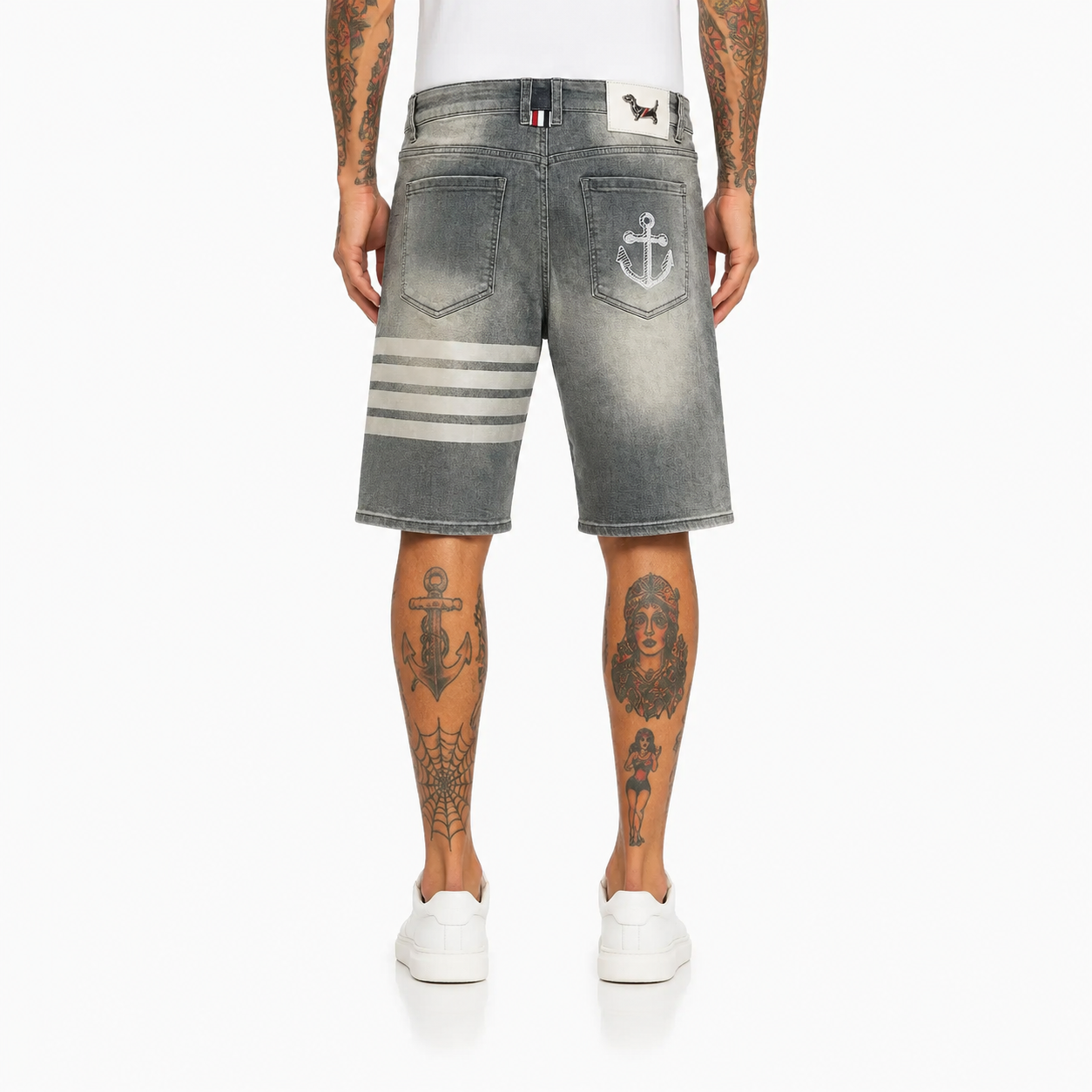 Thom BrowneEmbroidered Cotton Jenas