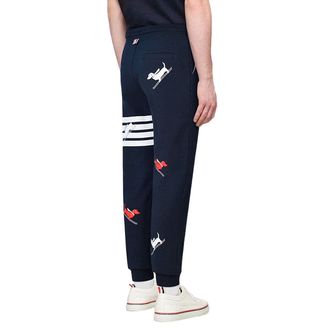 Thom Browne  Dog Print Cotton Sweatpants