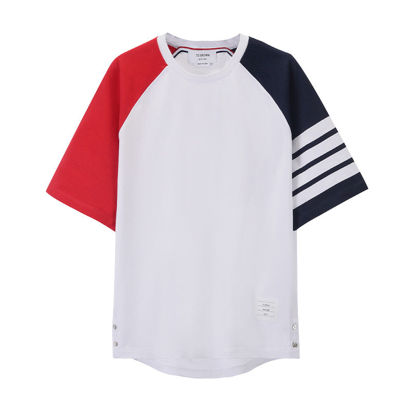 Thom Browne Men's Colorblock Patchwork T-Shirt