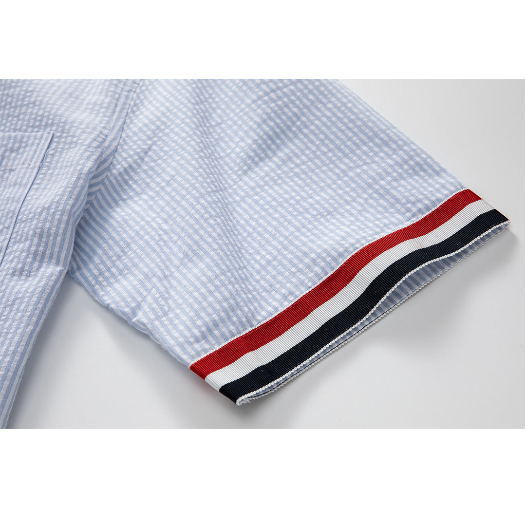 Thom Browne  Spring Summer Men's Short Sleeve Cotton Shirt