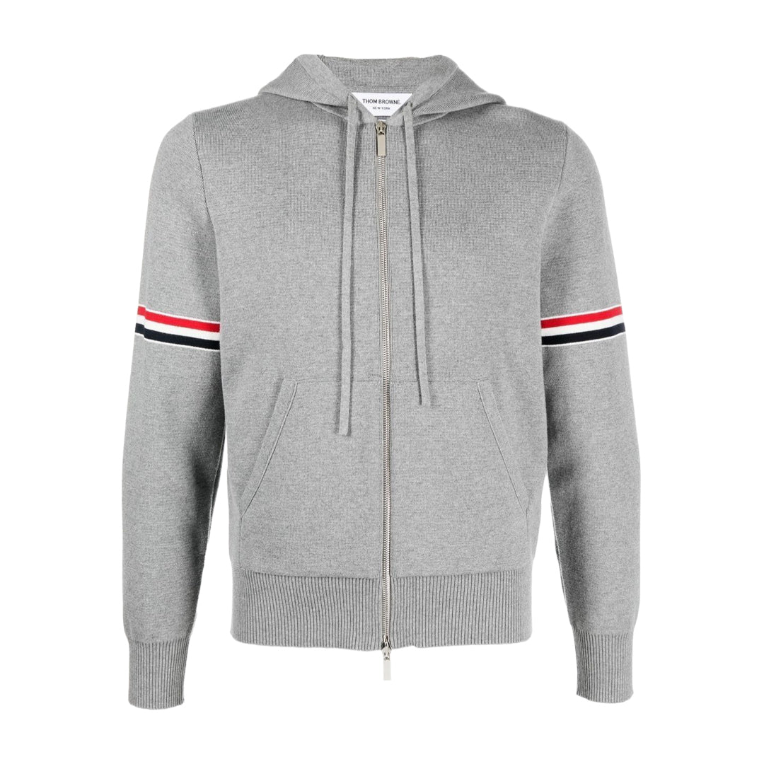 Thom Browne Couples Hoodie - Unisex Cotton Pullover Sweatshirt