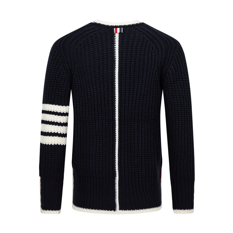 Thom Browne Classic Couples Cotton Knit Cardigan