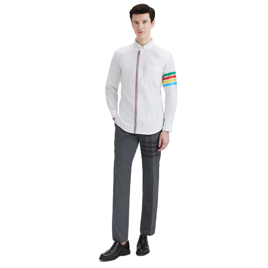 Thom Browne Men's Personalized Zipper Detail Shirt