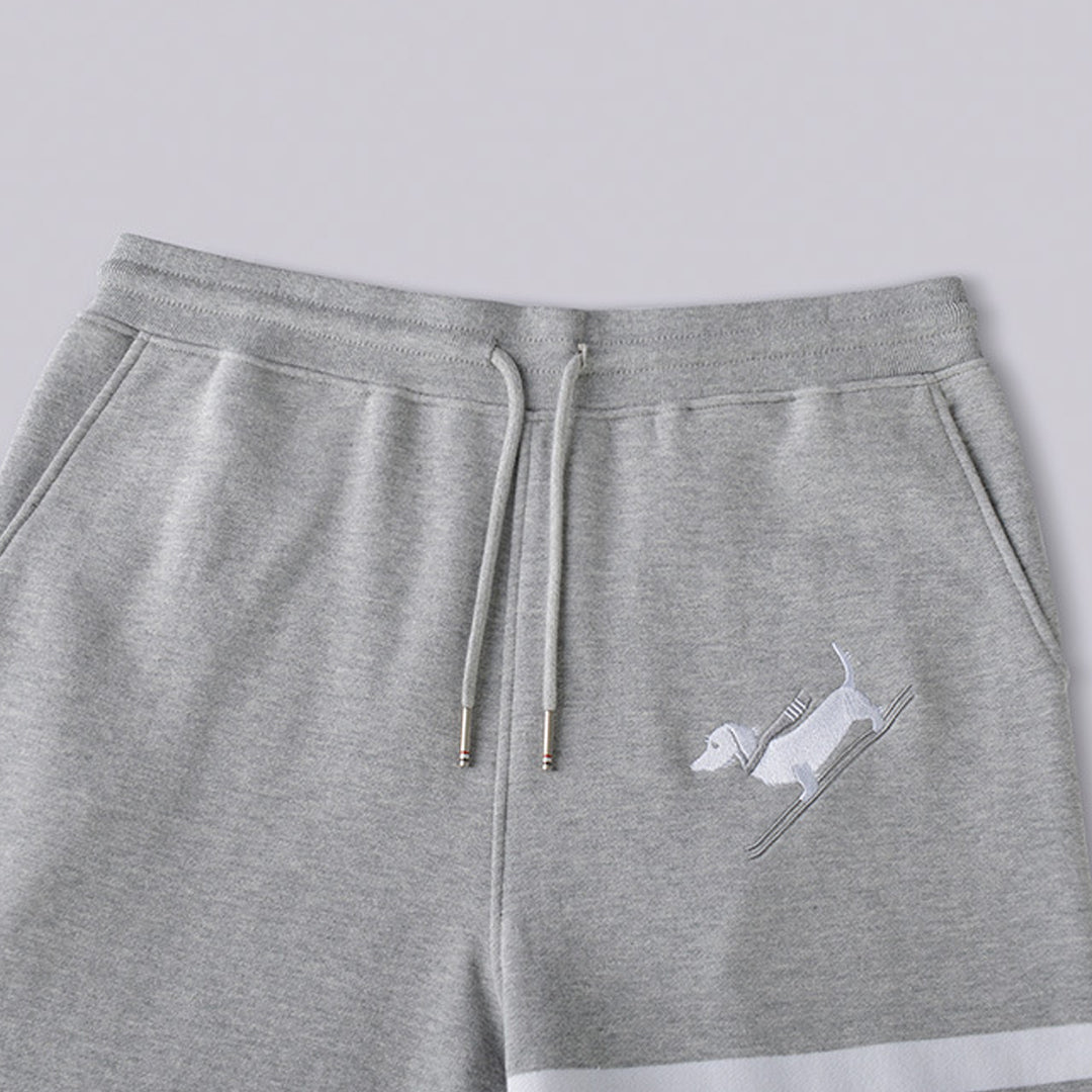 Thom Browne  Dog Print Cotton Sweatpants