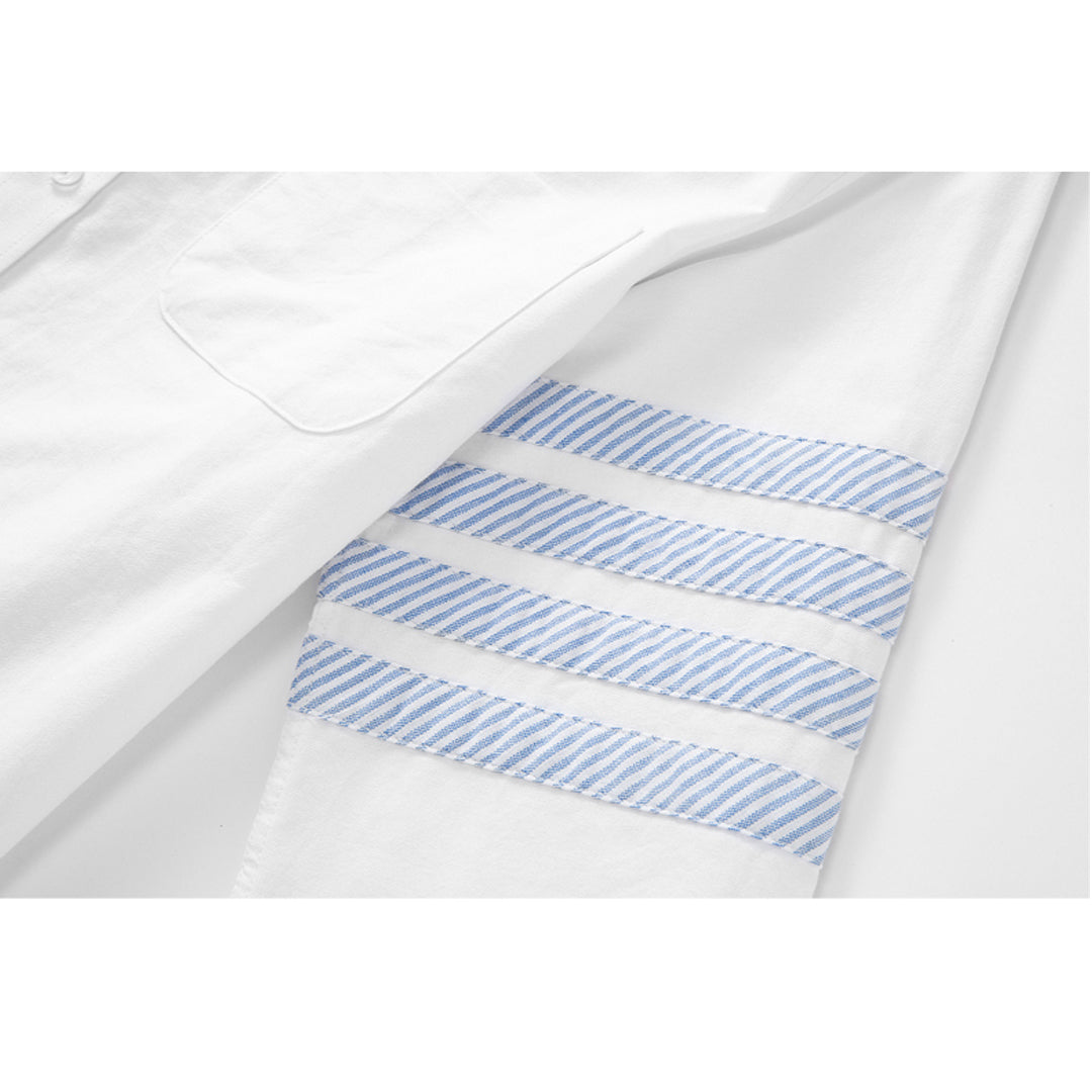THOM 2025 Spring Summer Men's 4-Bar Stripe Cotton Shirt