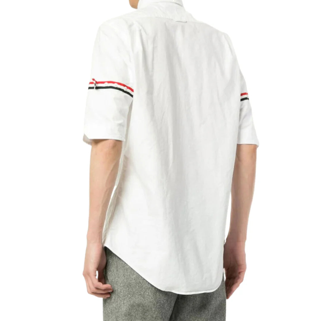 Thom Browne Spring Summer Men's Double Sleeve Striped Short Shirt