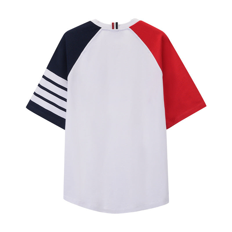 Thom Browne Men's Colorblock Patchwork T-Shirt