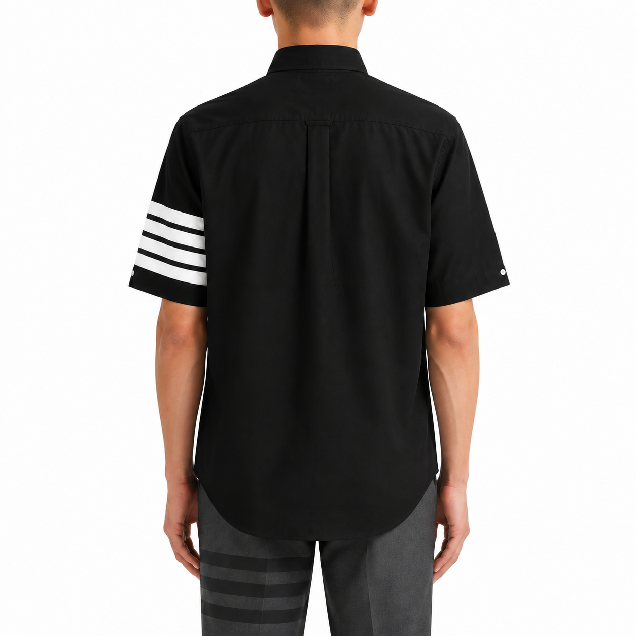 Thom Browne Spring Summer Men's Striped Short Sleeve Shirt
