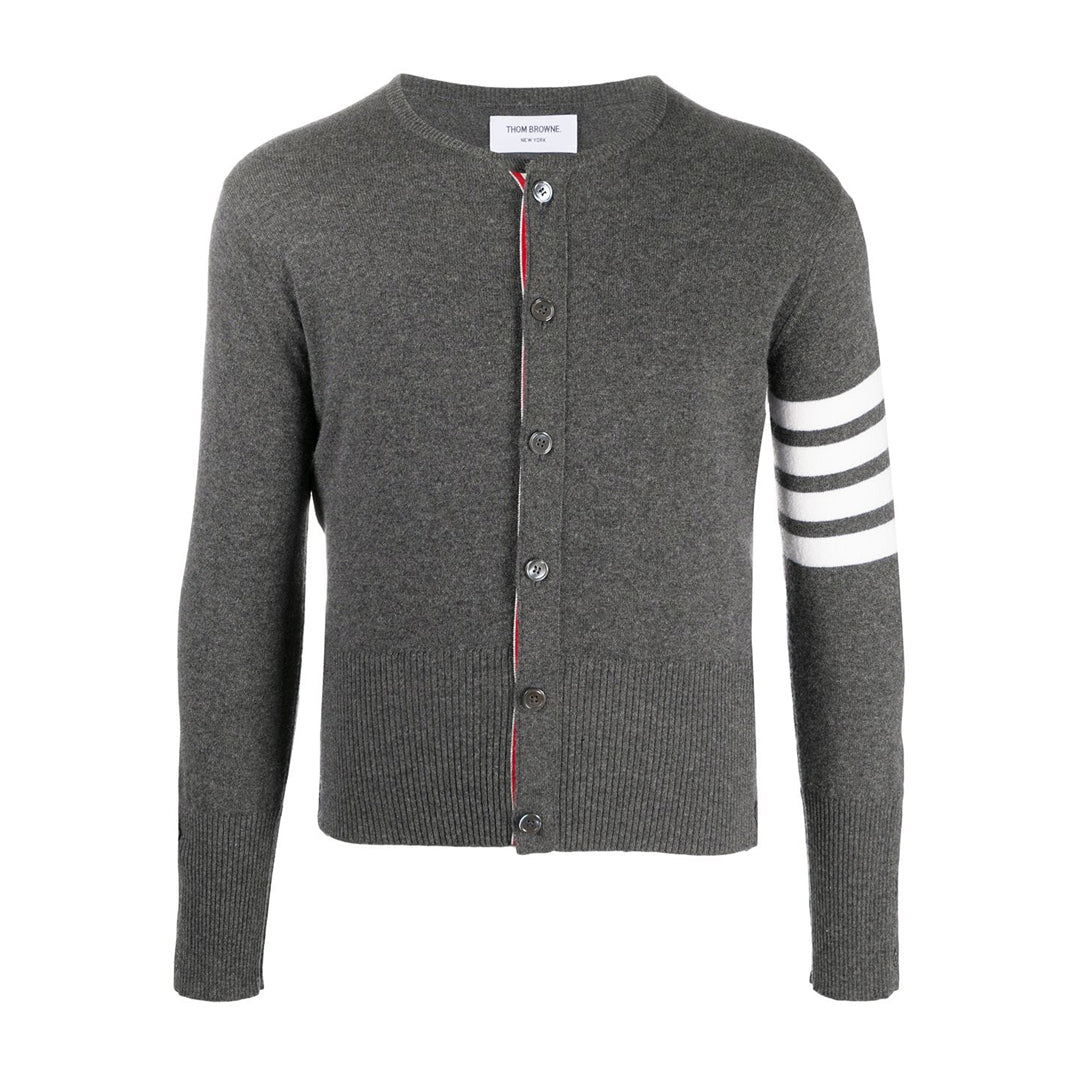 Thom Browne Classic Round Neck Cotton Cardigan