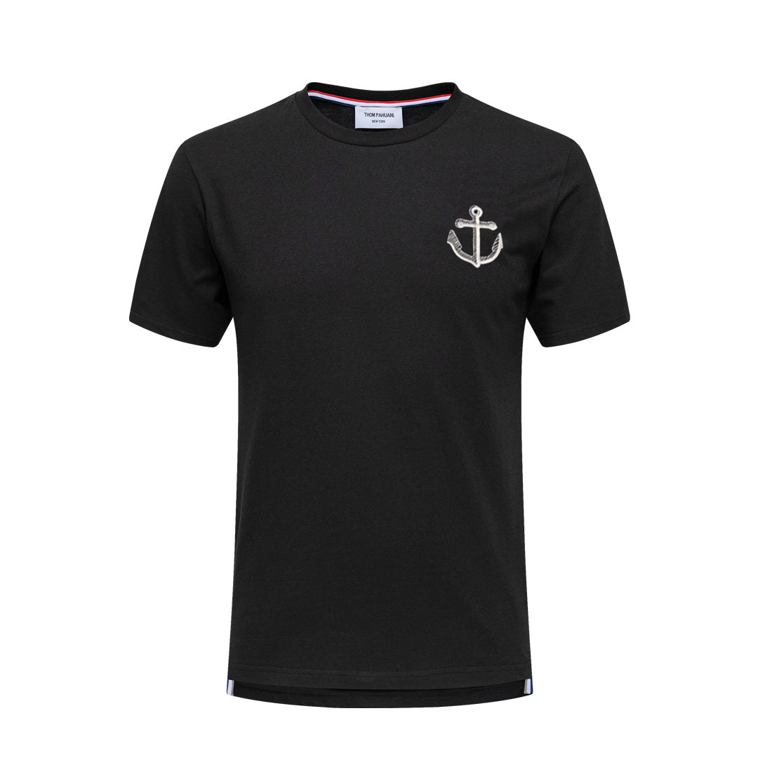 Thom Browne Anchor Embroidered Cotton T-Shirt