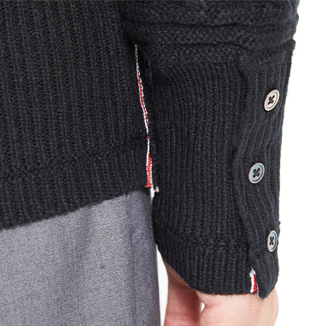 Thom Browne 2025 Spring Summer Slim Fit V-Neck Cardigan Sweater