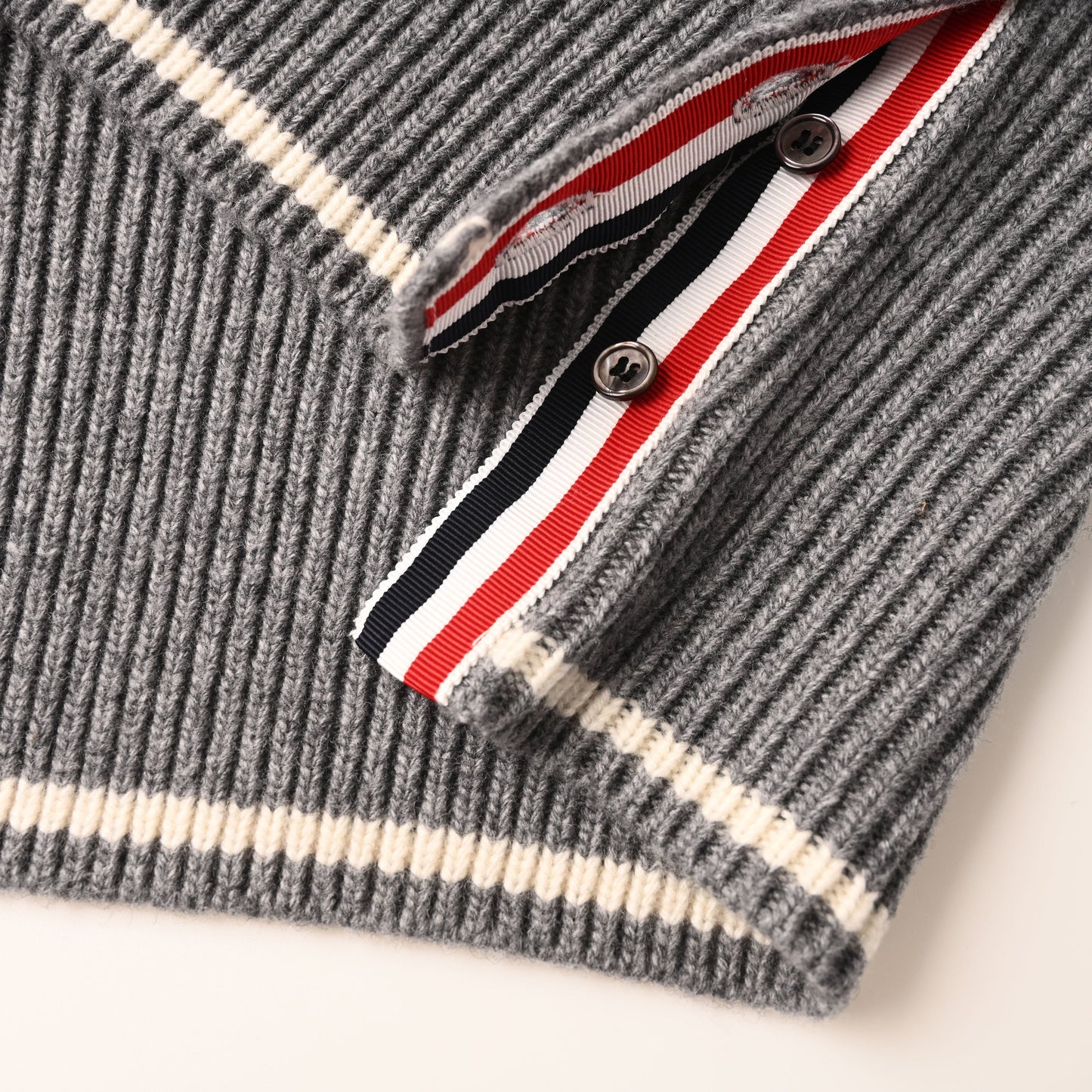 Thom Browne Four-Stripe Wool Cardigan