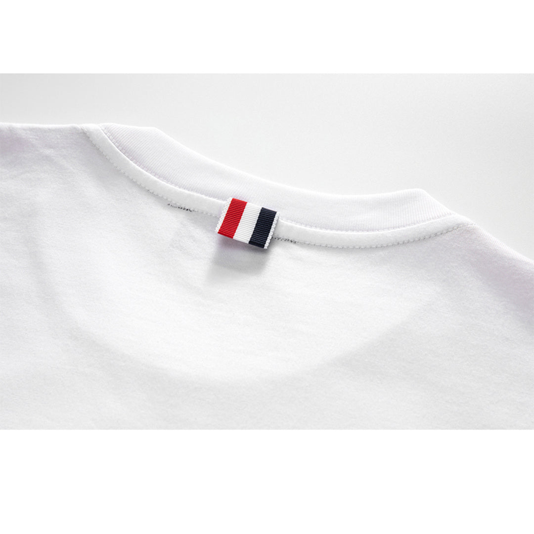 Couples Puppy Embroidered Cotton T-Shirt