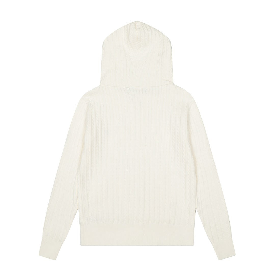 Ralph Lauren Women's Cable Knit Cotton Hoodie Jacket