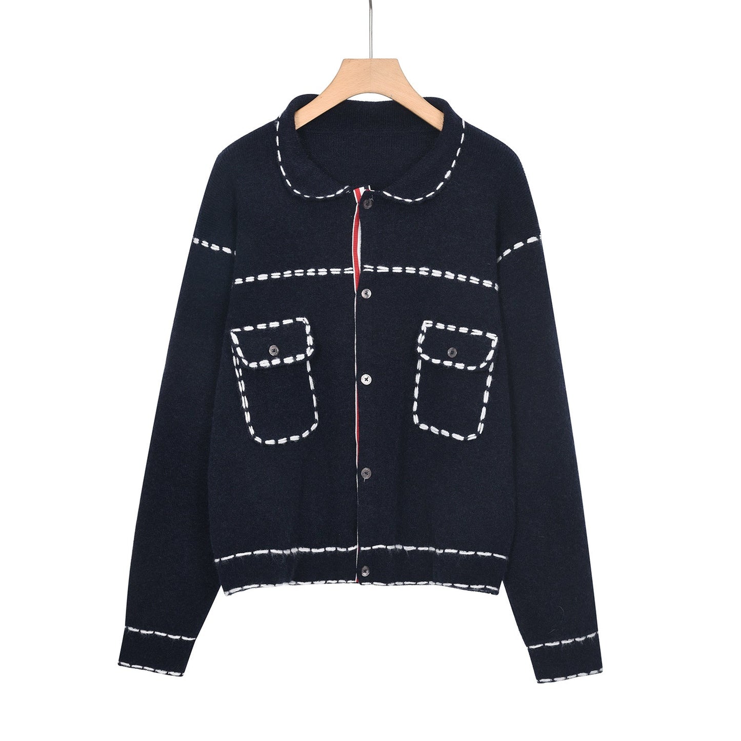 Thom Browne Men's Four-Bar Wool Coat