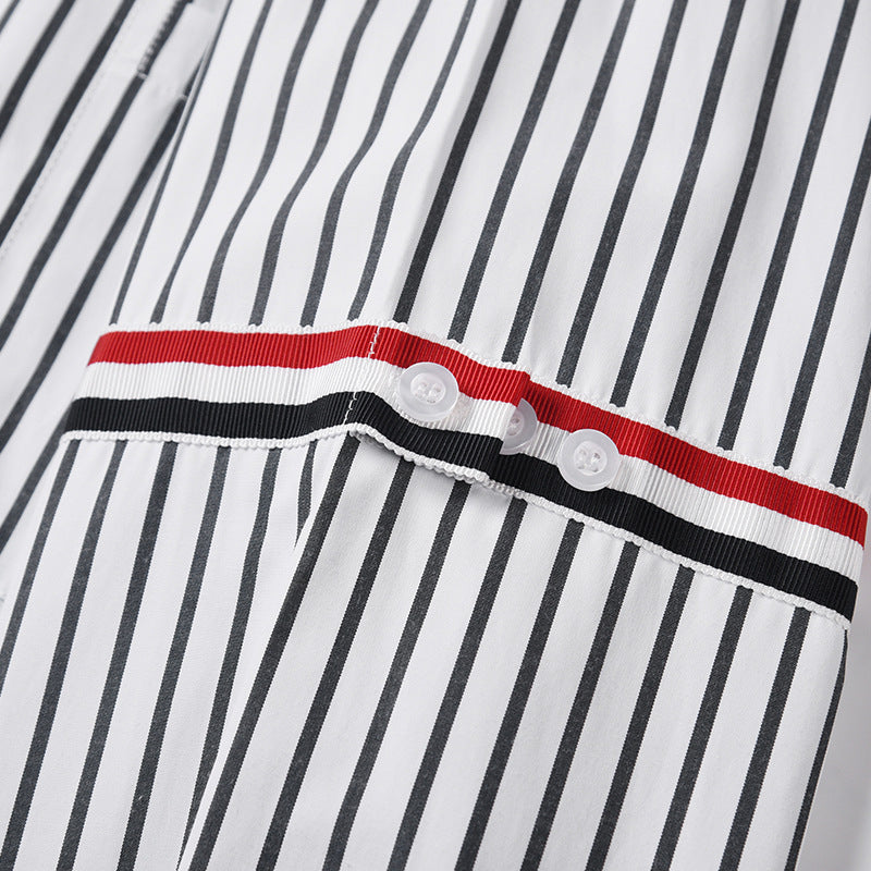 Thom Browne Spring Summer Men's Black Striped Shirt