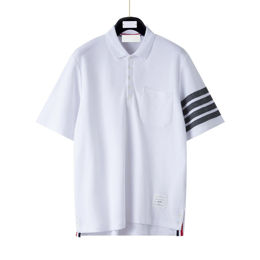 Thom Browne Men's Signature Tricolor Stripe T-Shirt
