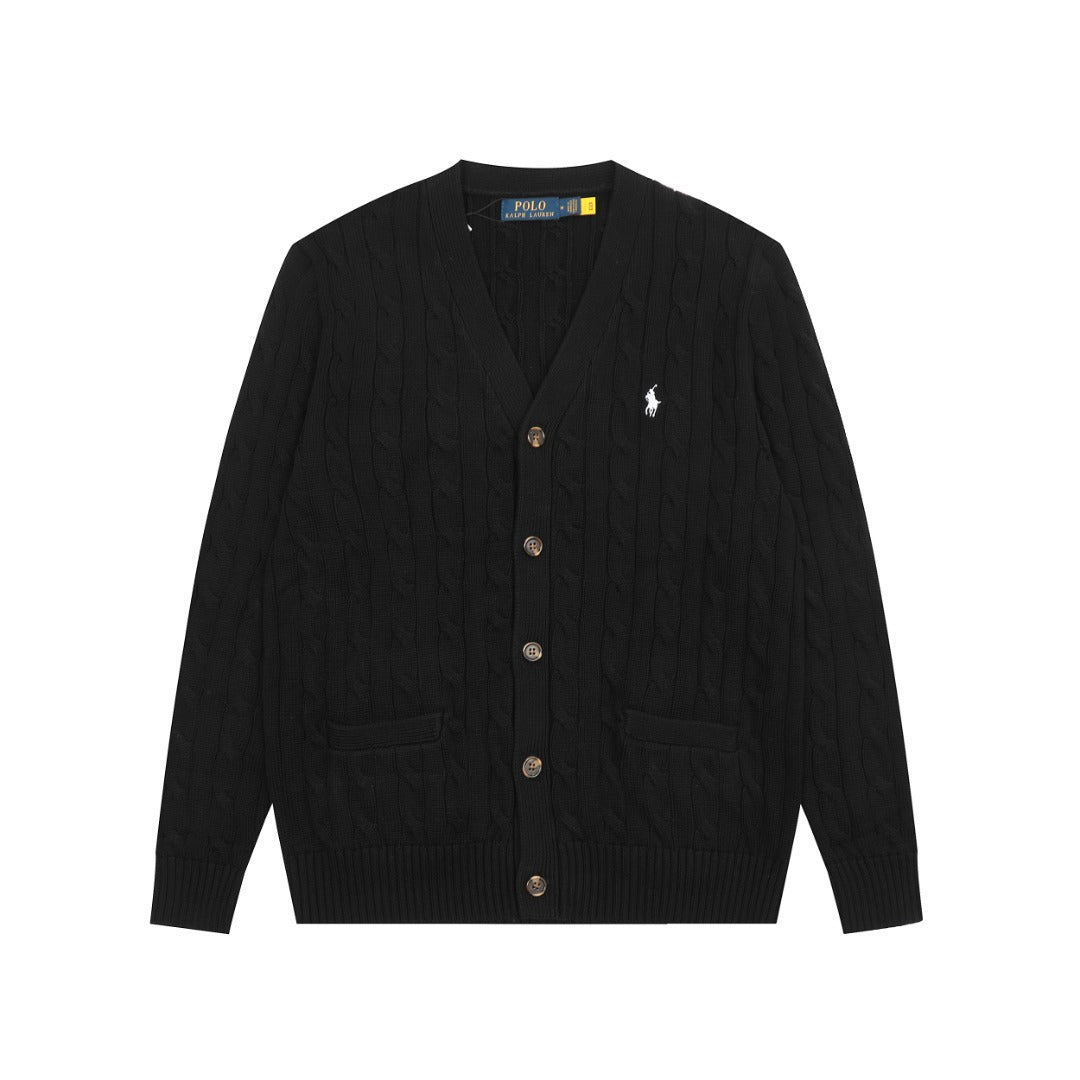 Ralph Lauren Unisex V-neck Cable Knit Cardigan
