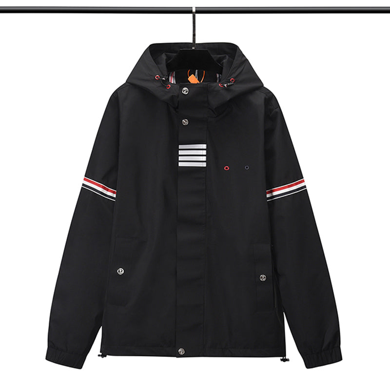 Thom Browne Men's Hooded Windproof Outdoor Jacket
