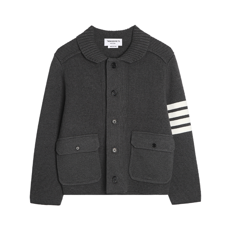 Thom Browne four-bar lapel sweater jacket